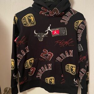 Jordan Brooklyn Fleece All Over Print Pullover Boys (12-13) Hoodie